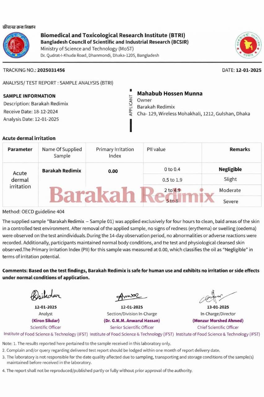 Barakah Shop Product License Certificate